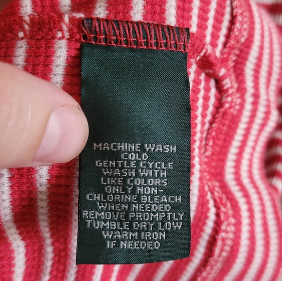 Ralph Lauren vneck top waffle knit nautical striped 3/4 sleeved Women's XL - Picture 4 of 7